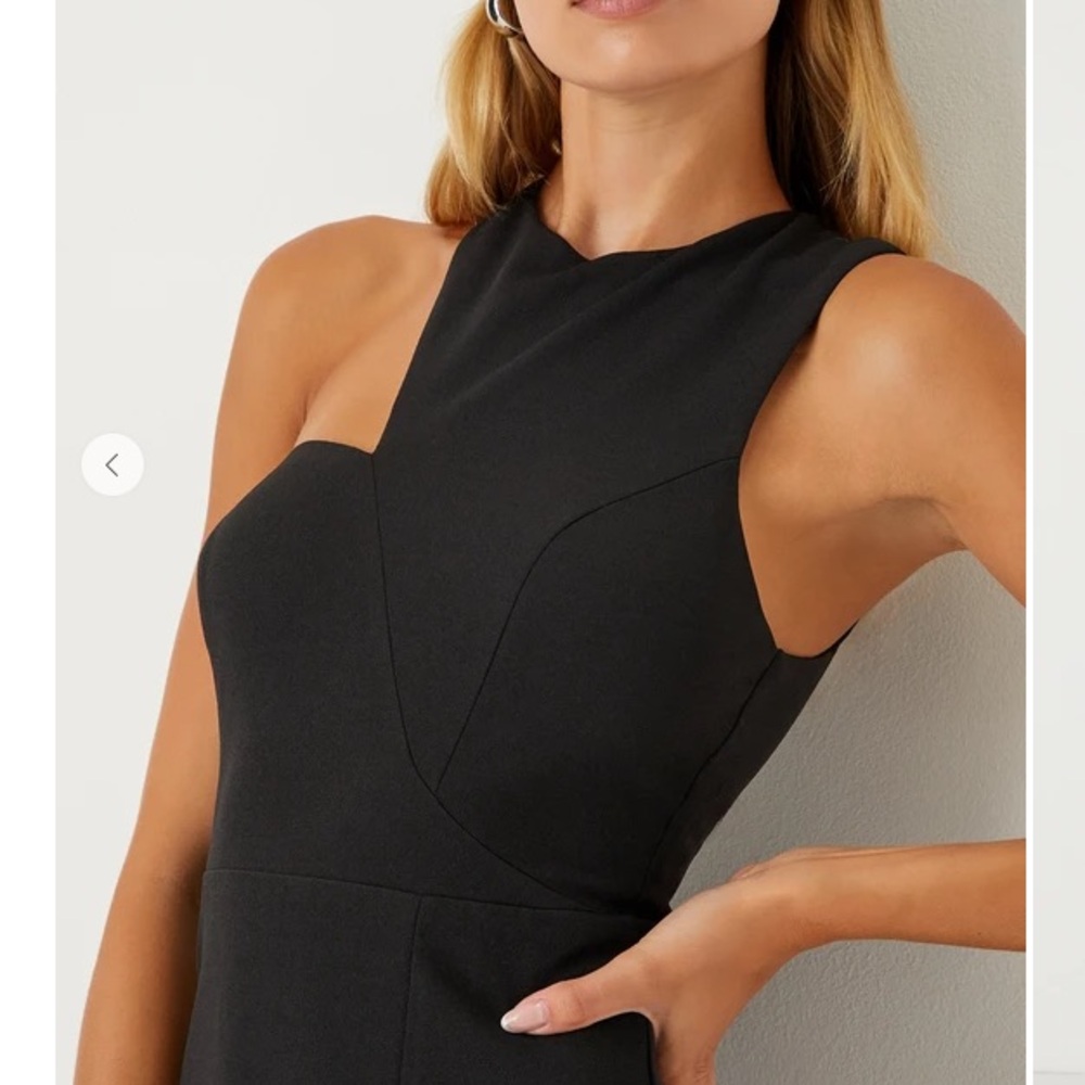 Lulus Asymmetrical Column Maxi Dress Black